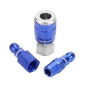 Legacy ColorConnex Coupler and Plug Kit, Type C, 1/4" NPT, 1/4" Body, Blue, 3-Piece A72452C